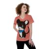 Picture of Scarf Mousey Womens T-Shirt V-Neck