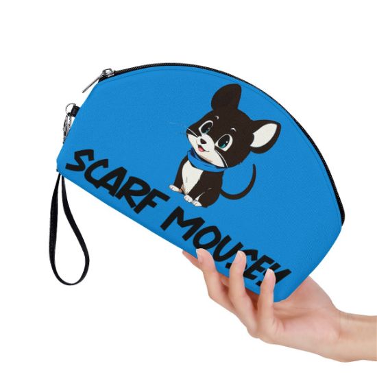 Picture of Scarf Mousey Curved Cosmetic Bag - Blue