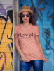 Picture of Scarf Mousey Womens T-Shirt V-Neck - #loved John 3:16