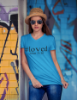 Picture of Scarf Mousey Womens T-Shirt V-Neck - #loved John 3:16