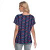 Picture of Scarf Mousey Womens T-Shirt Loose V-Neck - 2024 Tiled